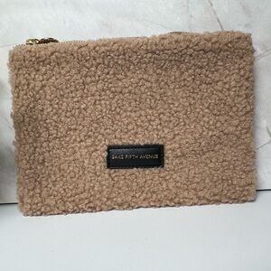 Saks Fifth Ave Teddy Shearling Zippered Pouch